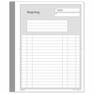 Regningsblok 2x50bl 148x200mm 92 2202 10