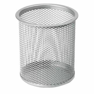 Penneholder tråd metal sølv Ø90mm H100mm