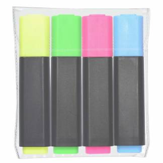 Tekstmarker Q-Line assorteret 4stk/sæt