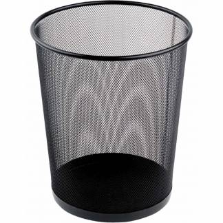 Papirkurv tråd metal sort 18l