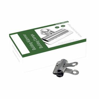Papirklemme stål bnt 32mm bulldog 12stk/pak