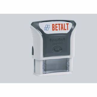 Stempel Trodat Printy 4912 blå/rød tekst 'Betalt'