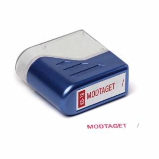 Stempel Deskmate Modtaget rød tekst