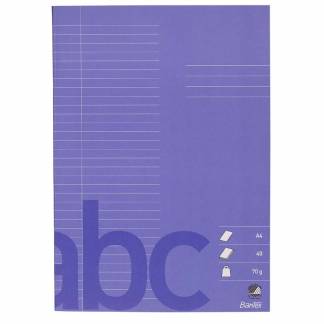 Skolehæfte Bantex A4 lin 32 linjer 40bl 70g mørk lilla