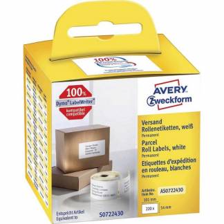 Shippingetiket Avery perm. 101x54mm 220stk/rul