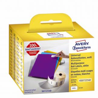 Universaletiket Avery perm. 57x32mm 1000stk/rul