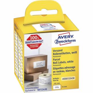 Shippingetiket Avery perm. 101x54mm 110stk/rul
