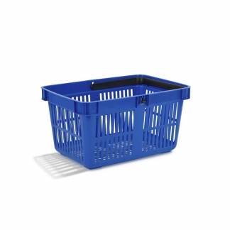 Indkøbskurv m/håndtag blå 27l