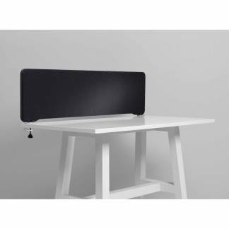Skærmvæg til bord Lintex Edge sort 1600x400mm