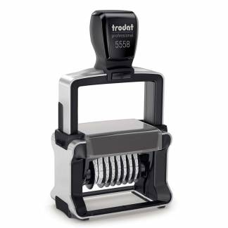 Stempel Trodat 5558 PL talbånd 5mm 8 bånd m/tekstplade Professional 4.0