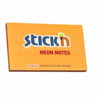 Notes Stick'N NEON orange 76x127mm 100blade