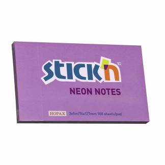 Notes Stick'N NEON lilla 76x127mm 100blade