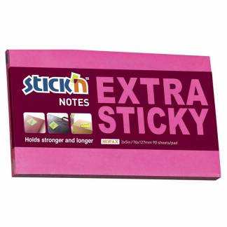 Notes Stick'N Extra Sticky rød 76x127mm 90blade