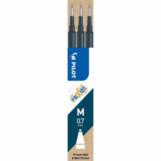 Refill Pilot FriXion blå/sort 0,7 medium 3-pack
