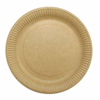 Tallerken frokost pap 23cm brun 50stk/pak