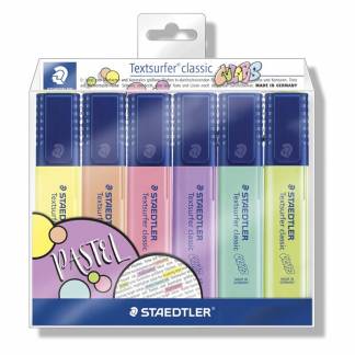 Tekstmarker STAEDTLER 364 ass. pastel 6stk i etui