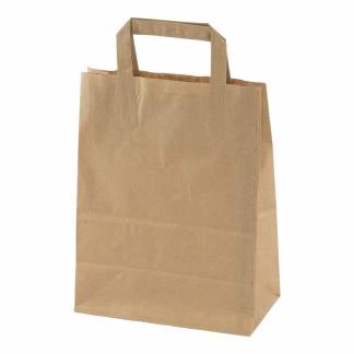 Papirsbærepose 8l brun 70g 220/125x290mm 250stk/pak