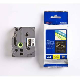 Labeltape Brother TZe-354 24mmx8m guld p&aring; sort