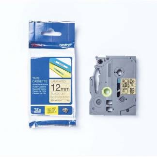 Labeltape Brother TZe-MPGG31 12mmx4m sort/guld geometrisk