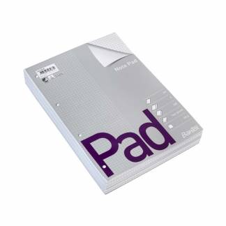 Standardblok A4 hvid kvadreret toplimet 60g m/4 huller