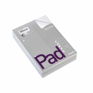 Standardblok A5 hvid kvadreret toplimet 60g m/2 huller