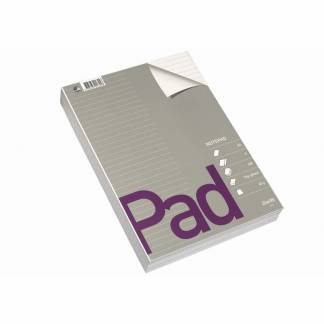 Standardblok A4 hvid linieret toplimet 60g u/huller