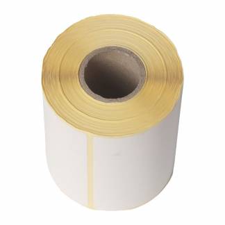 Termoetiket u/tryk hvid TOP med perforering 104x51mm &oslash;40mm kerne 940st/rul