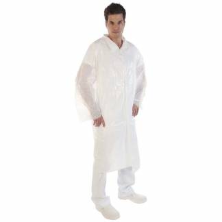 Regn-/besøgsjakke PE 10stk/pak længde 120cm