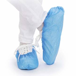 Skoovertræk 41cm 25my blå 100stk/pak