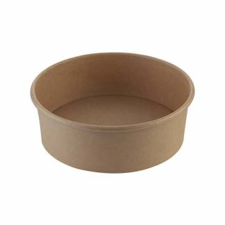 Salatbowle pap brun 1100ml Ø185x65mm 38 oz 50stk/pak