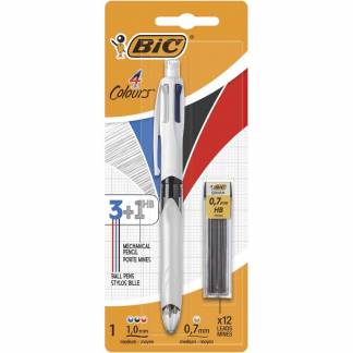 Kuglepen Bic 4C Color Multifunction blå/sort/rød/grafitstift