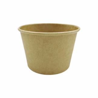 Delicup karton ubleget brun/brun 8 oz/240ml 50stk/pak