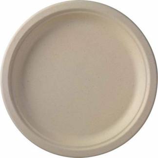 Tallerken 22cm bagasse PFAS free 50stk/pak