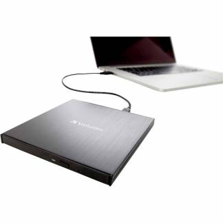 CD/DVD br&aelig;nder Verbatim ekstern Slimline m/USB-C