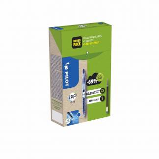 Gelpen Pilot B2P Green Pack blå 10stk + 10refills