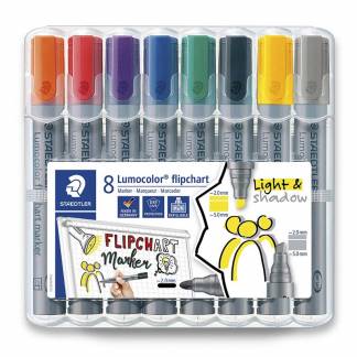 Marker Lumocolor Flipchart- SB Graphic Recording light & shadow 8stk ass.