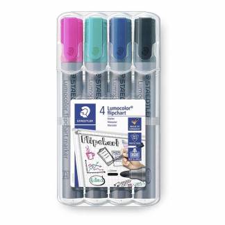 Marker STAEDTLER Lumocolor 356 Flipchart-SB 4stk ass.