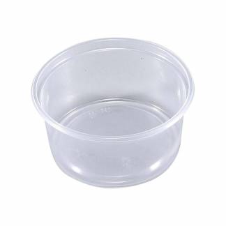 Plastbægre 10-250 rund klar PP 250ml Ø101x50mm 100stk/pak