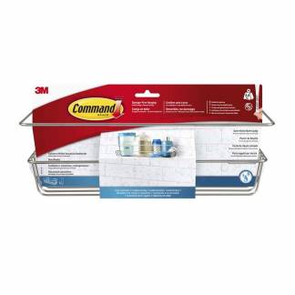 Badehylde Command satineret nikkel BATH31-SN