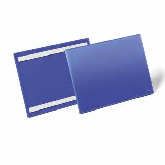 Lagerlomme selvklæbende A4 tvær mørkblå