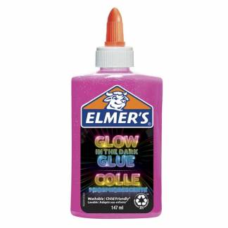Lim Elmer's 147ml Glow in the Dark pink Liquid Glue