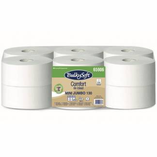 Toiletpapir Bulky Soft Comfort Mini 2-lags hvid 130m 12rul/kar