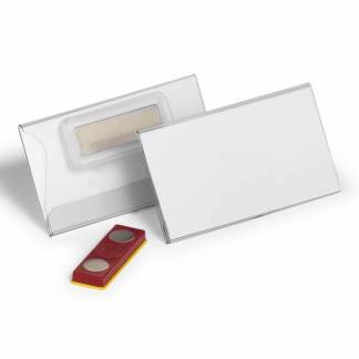 Navneskilt 40x75mm m/magnet Place & hold 25stk/pak