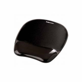 Håndledsstøtte Fellowes Crystal m/musemåtte sort