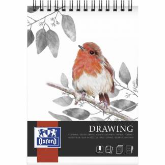 Kunsttegneblok Oxford A4 50ark 160g dobbeltspiral