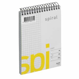 Spiralblok Bantex Light Spi A6 kvadreret
