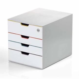 Skuffekabinet Durable Varicolor med 4 skuffer låsbar flerfarvet