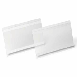 Lagerlomme/etiketholder Durable A5 tværformat selvklæbende transparent