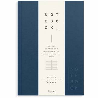 Notebook Textile A5 dark blue lined