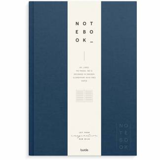 Notebook Textile A4 dark blue lined